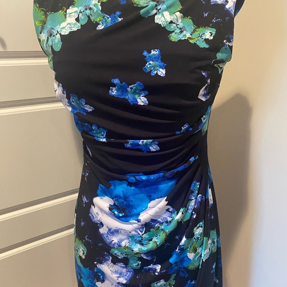 Ralph Lauren Black Floral Print Dress - Picture 2 of 7